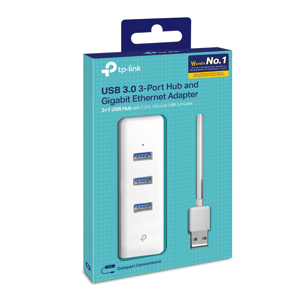 TP-Link UE330 | USB 3.0 轉 Gigabit 網路卡 + 3孔集線器 (二合一高效轉接 / 1000Mbps / 隨插即用) - PhoneStore 豐達網上商店