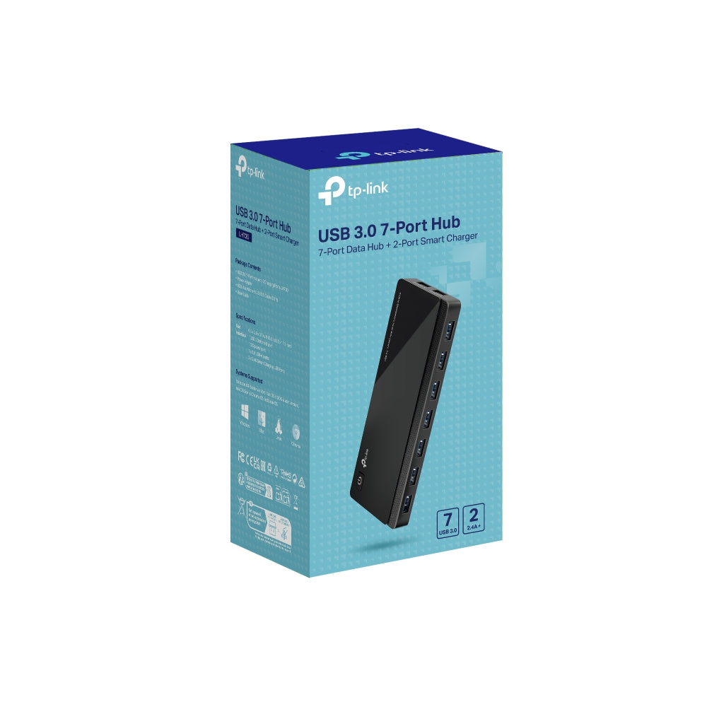 TP-Link UH720 | USB 3.0 七孔高速集線器 + 雙獨立快充埠 (5Gbps 高速傳輸 / 智能充電 / 附電源供應器) - PhoneStore 豐達網上商店