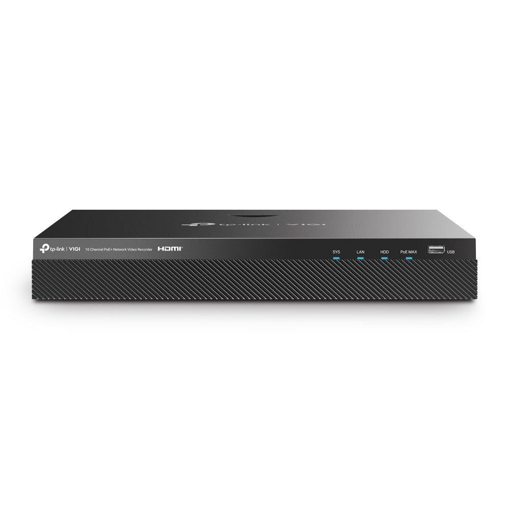 TP-Link VIGI NVR2016H-16P | 16 頻道 PoE+ 網路監控主機 (4K 輸出 / 內建 16 埠 PoE+ / 雙硬碟槽 / H.265+) - PhoneStore 豐達網上商店