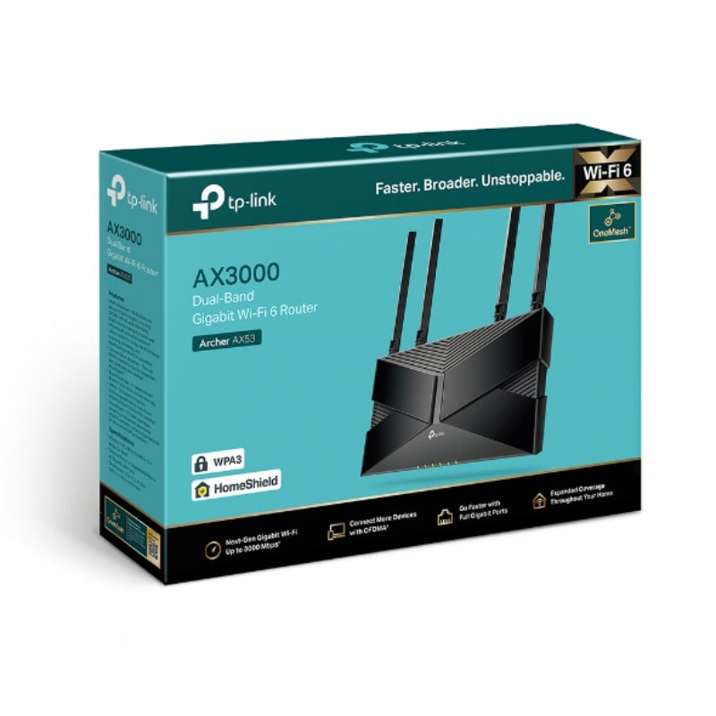 TP-Link Archer AX53 AX3000 雙頻 Gigabit Wi-Fi 6 路由器 | 高效覆蓋 + HomeShield 進階防護 - PhoneStore 豐達網上商店